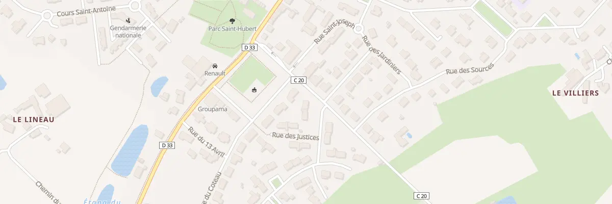 Plan du 2 Rue des Justices à Nueil-les-Aubiers