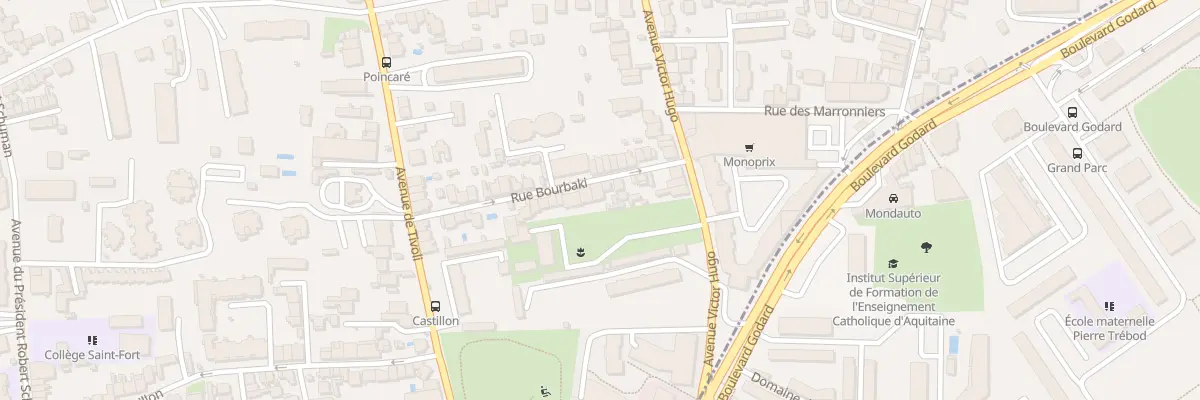 Plan du 33 Rue Bourbaki au Bouscat