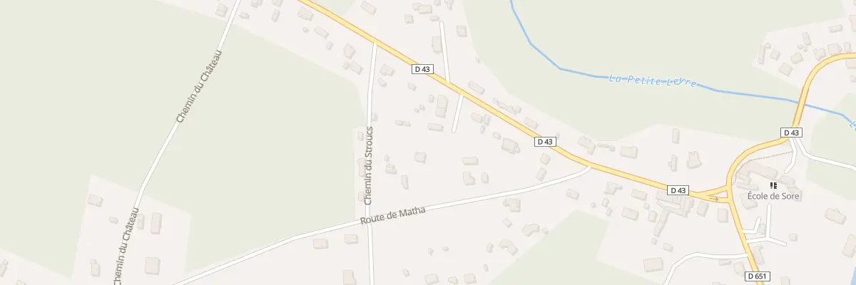 Plan du 130 Che du Stroucs à Sore