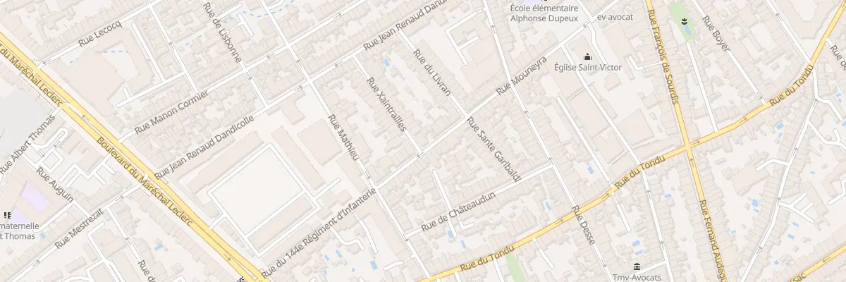 Plan du 215 Rue Mouneyra à Bordeaux