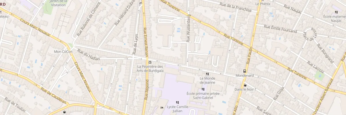 Plan du 109 Rue Mondenard à Bordeaux