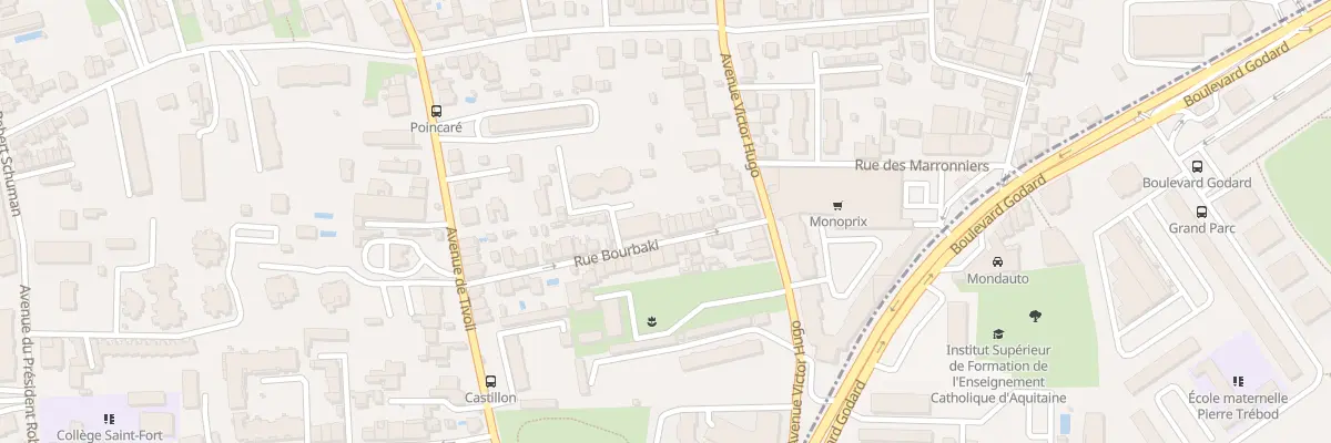 Plan du 32 Rue Bourbaki au Bouscat