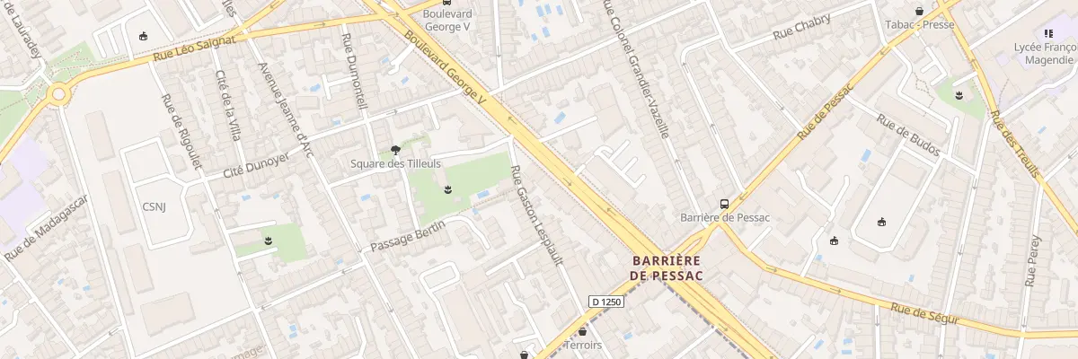 Plan du 39 Bd George V à Bordeaux