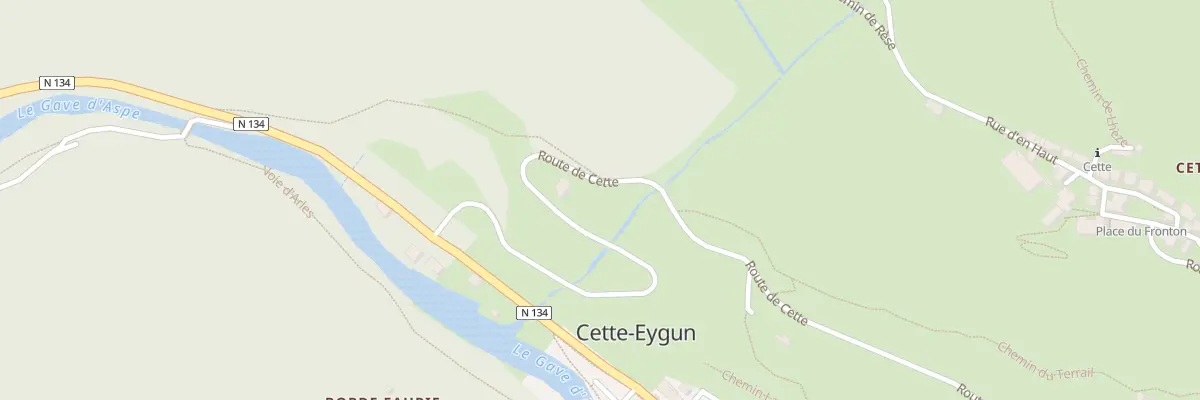 Plan du 2 Rte de Cette à Cette-Eygun