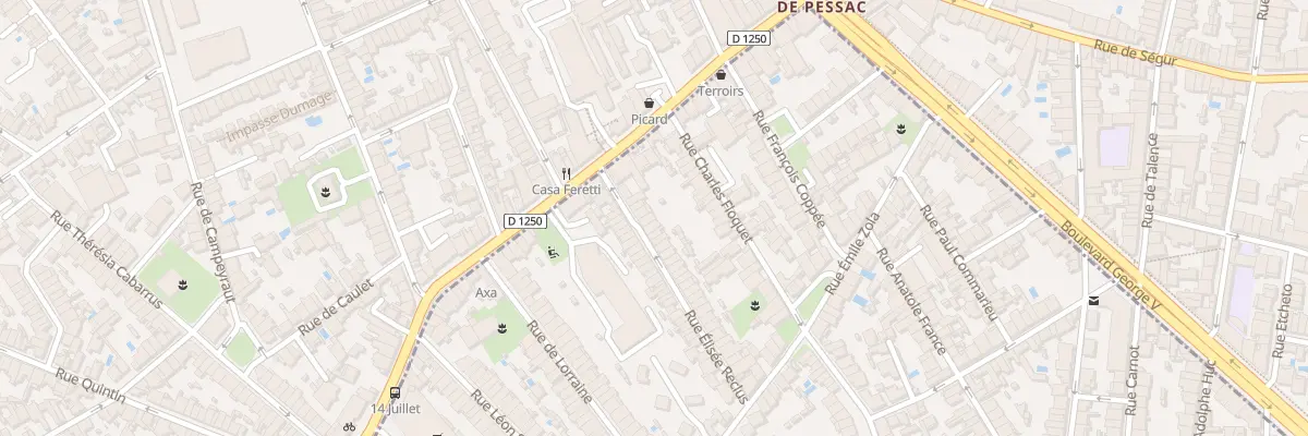 Plan du 16 Rue Elisee Reclus à Talence