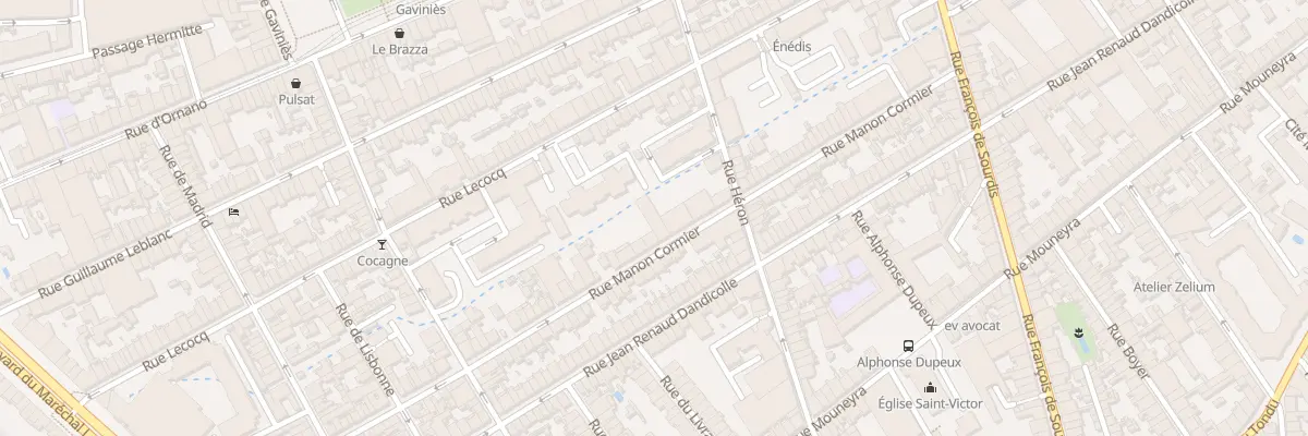 Plan du 75 Rue Manon Cormier à Bordeaux