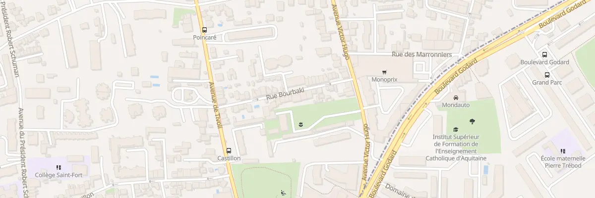 Plan du 27 Rue Bourbaki au Bouscat