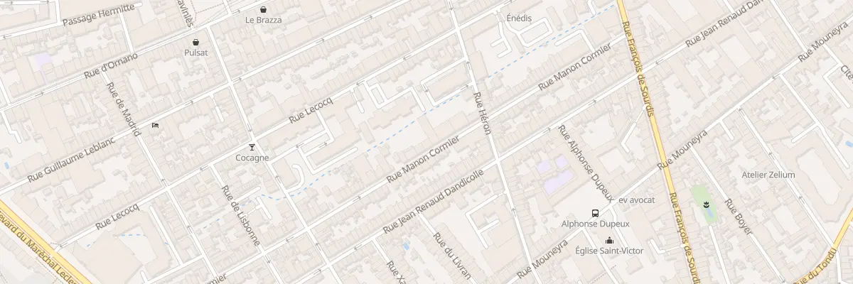 Plan du 77 Rue Manon Cormier à Bordeaux