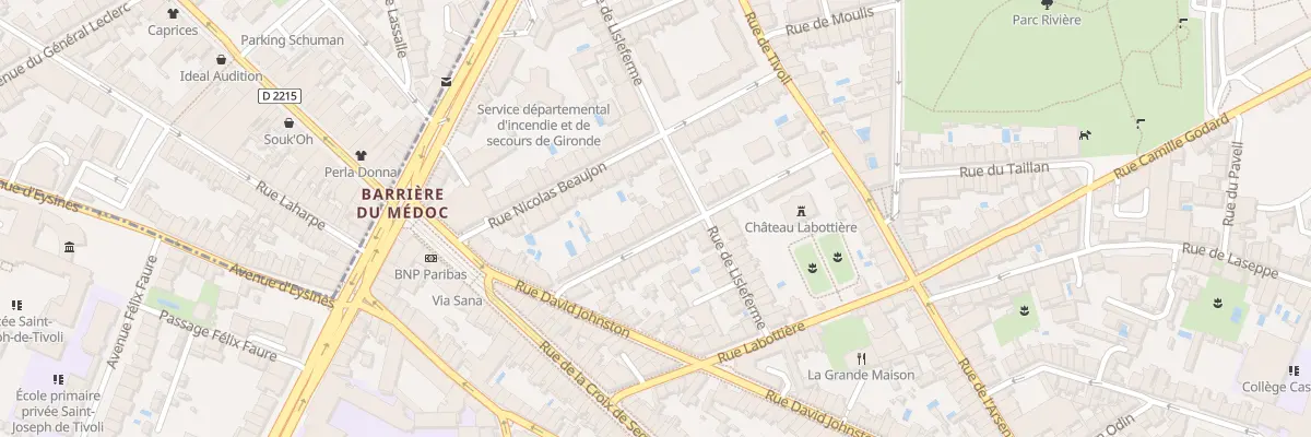 Plan du 27 Rue Durieu de Maisonneuve à Bordeaux