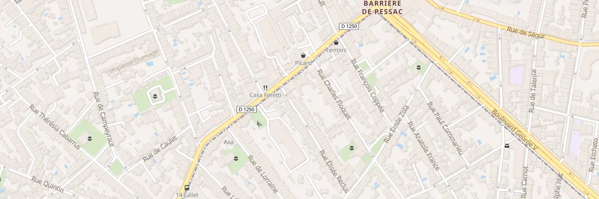 Plan du 10 Rue Elisee Reclus à Talence
