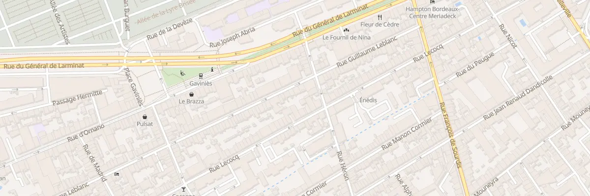 Plan du 66 Rue Guillaume Leblanc à Bordeaux