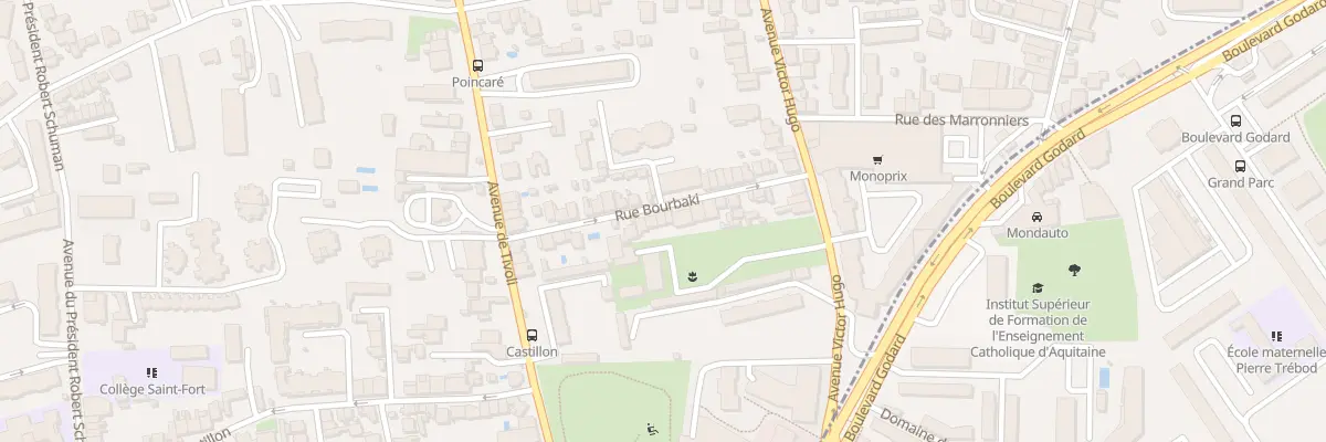 Plan du 25 Rue Bourbaki au Bouscat