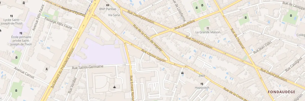 Plan du 74 Rue de la Croix de Seguey à Bordeaux