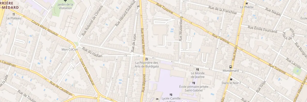 Plan du 121 Rue Mondenard à Bordeaux