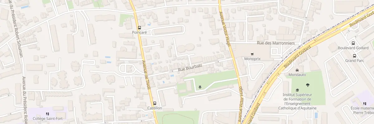 Plan du 22 Rue Bourbaki au Bouscat
