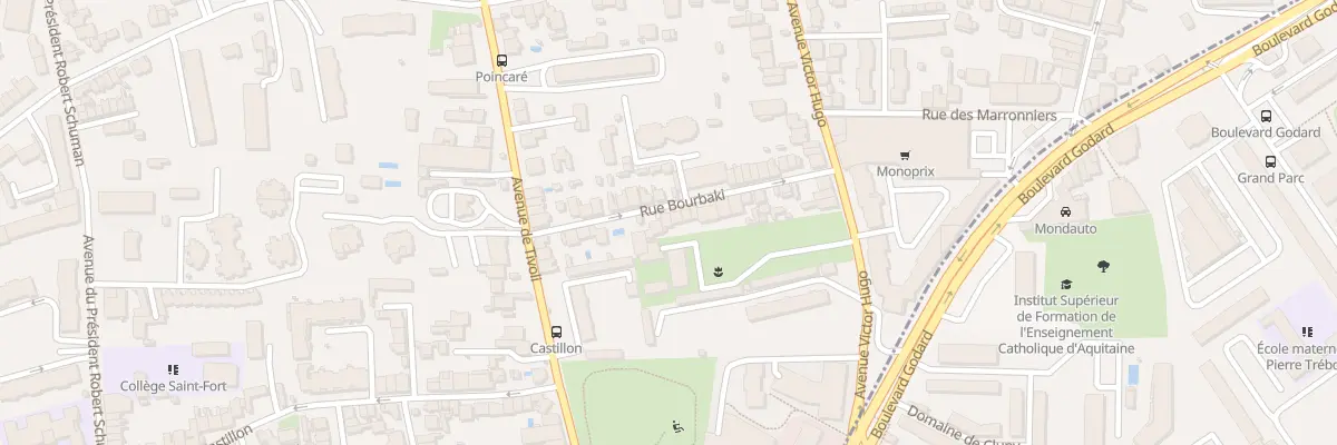 Plan du 21 Rue Bourbaki au Bouscat