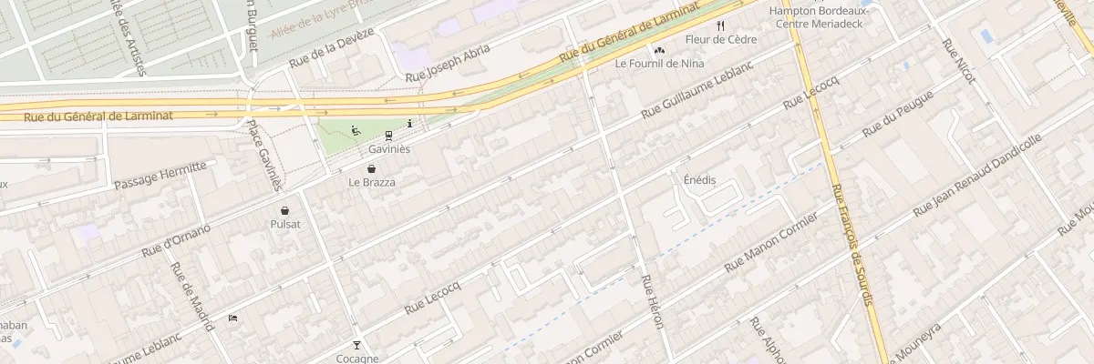Plan du 70 Rue Guillaume Leblanc à Bordeaux