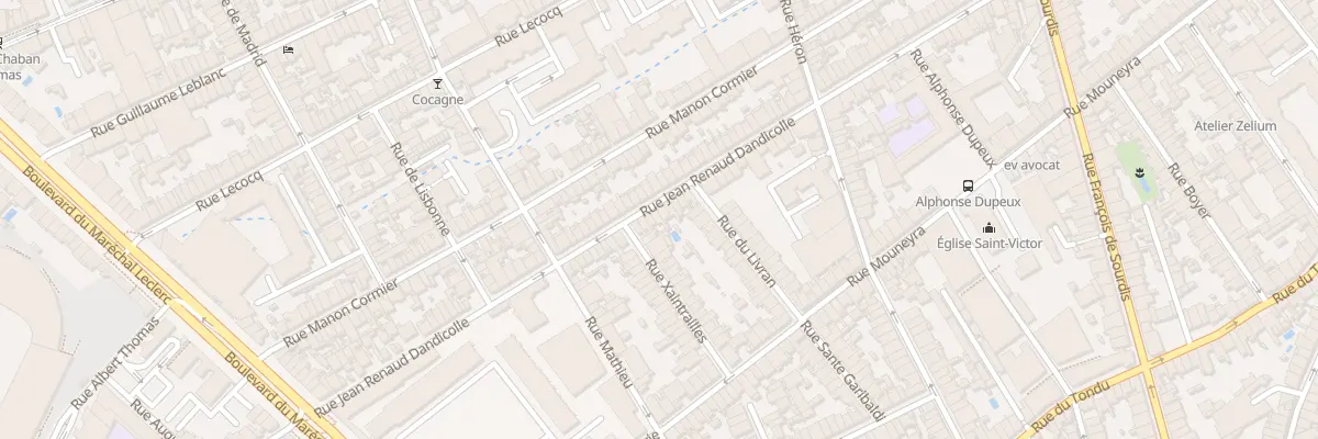 Plan du 124 Rue J Renaud Dandicolle à Bordeaux