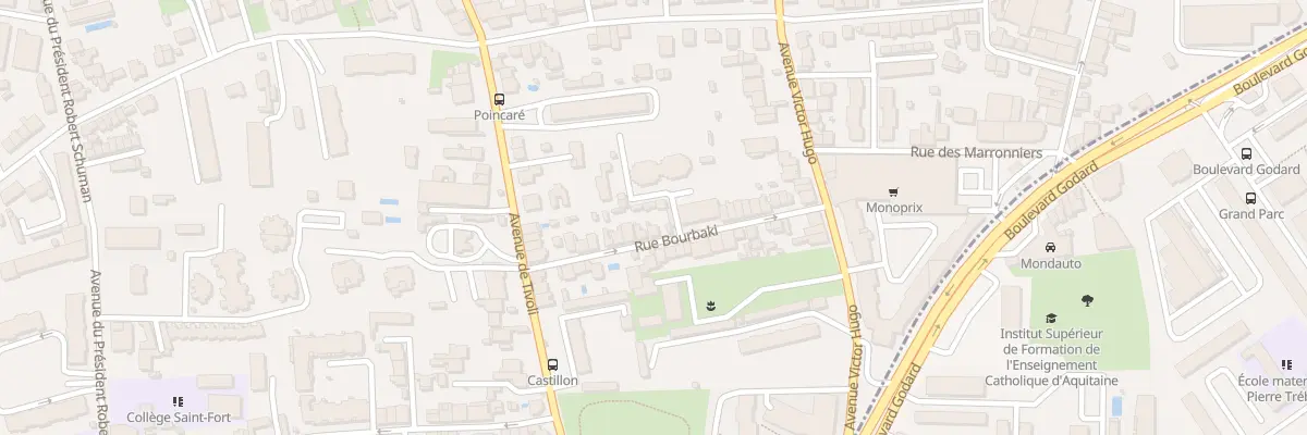 Plan du 20 Rue Bourbaki au Bouscat