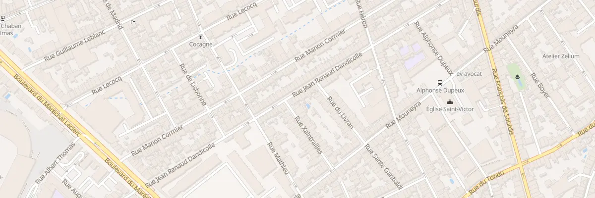 Plan du 126 Rue J Renaud Dandicolle à Bordeaux