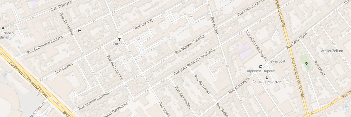 Plan du 94 Rue Manon Cormier à Bordeaux