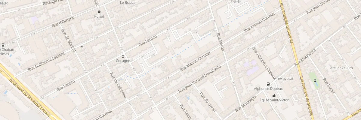 Plan du 87 Rue Manon Cormier à Bordeaux