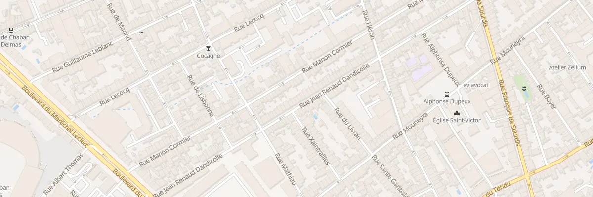 Plan du 129 Rue J Renaud Dandicolle à Bordeaux