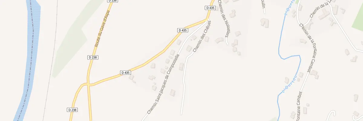 Plan du 3 Che St Jacques de Compostelle à Eysus