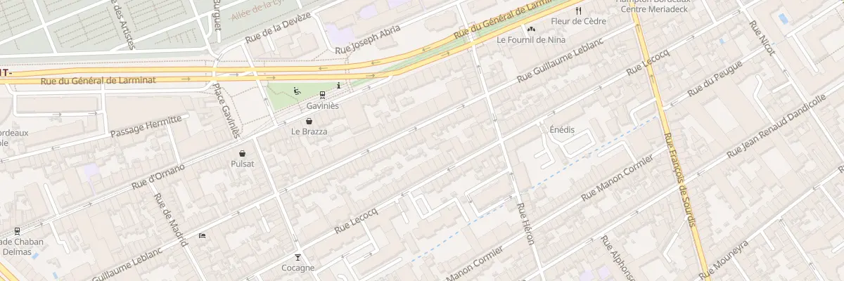 Plan du 76 Rue Guillaume Leblanc à Bordeaux