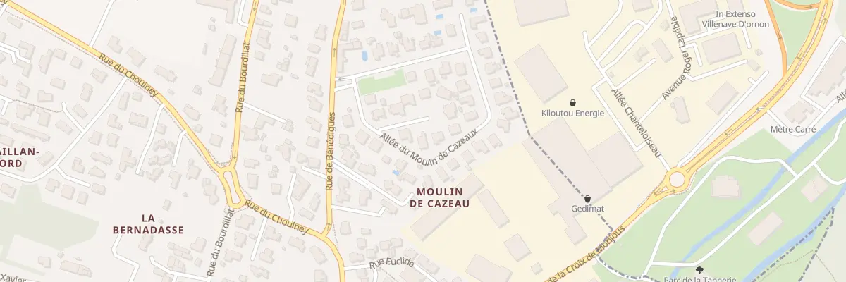 Plan du 12 All du Moulin de Cazeaux à Gradignan