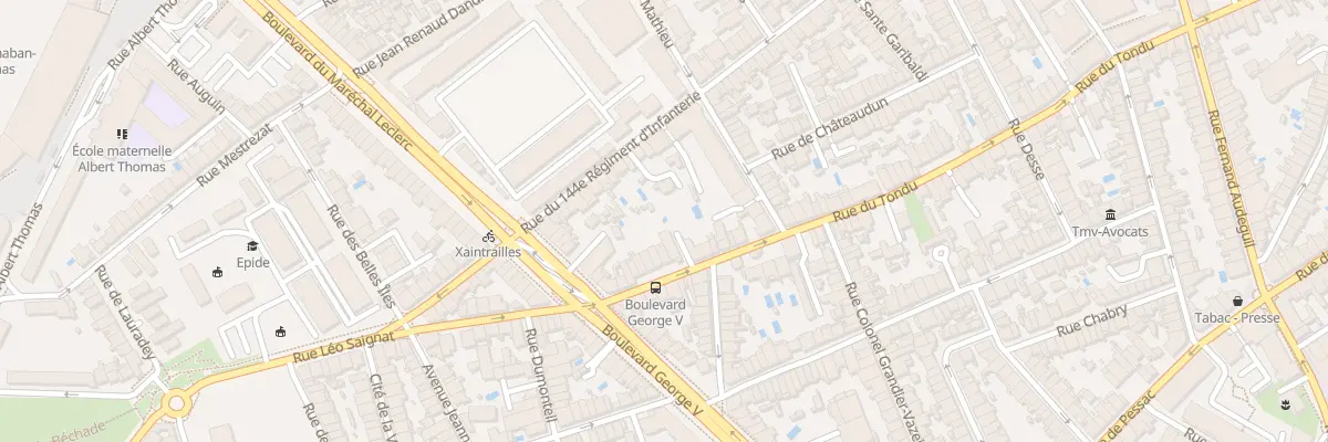 Plan du 229 Rue du Tondu à Bordeaux
