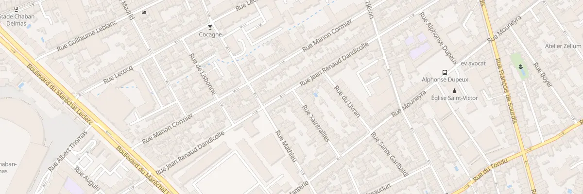Plan du 134 Rue J Renaud Dandicolle à Bordeaux
