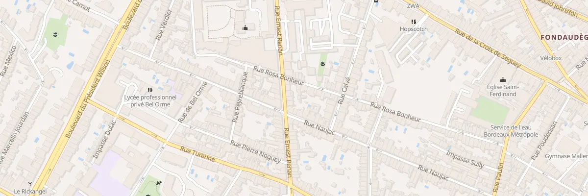 Plan du 88 Rue Ernest Renan à Bordeaux