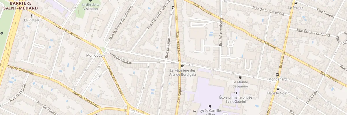 Plan du 129 Rue Mondenard à Bordeaux