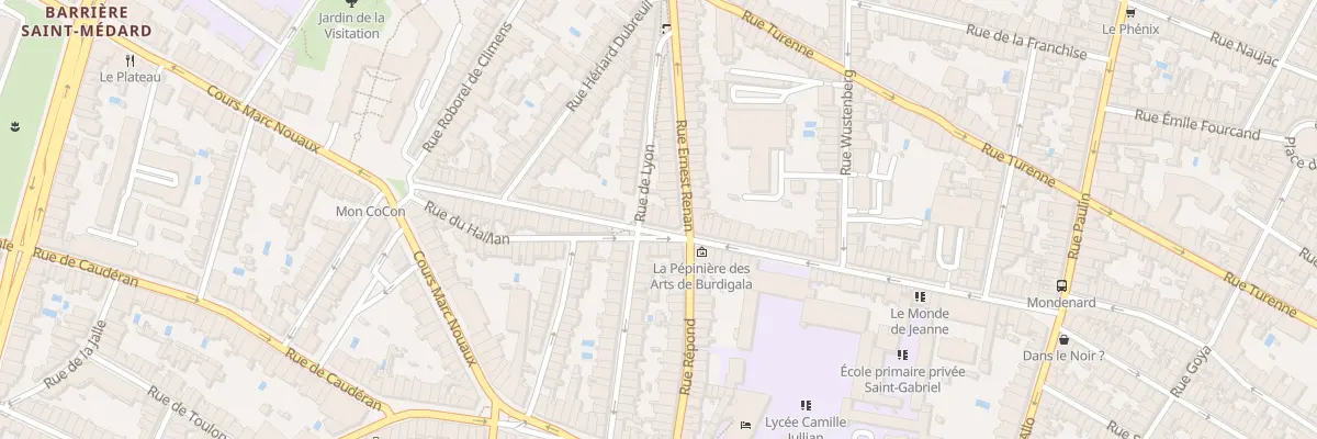 Plan du 131 Rue Mondenard à Bordeaux