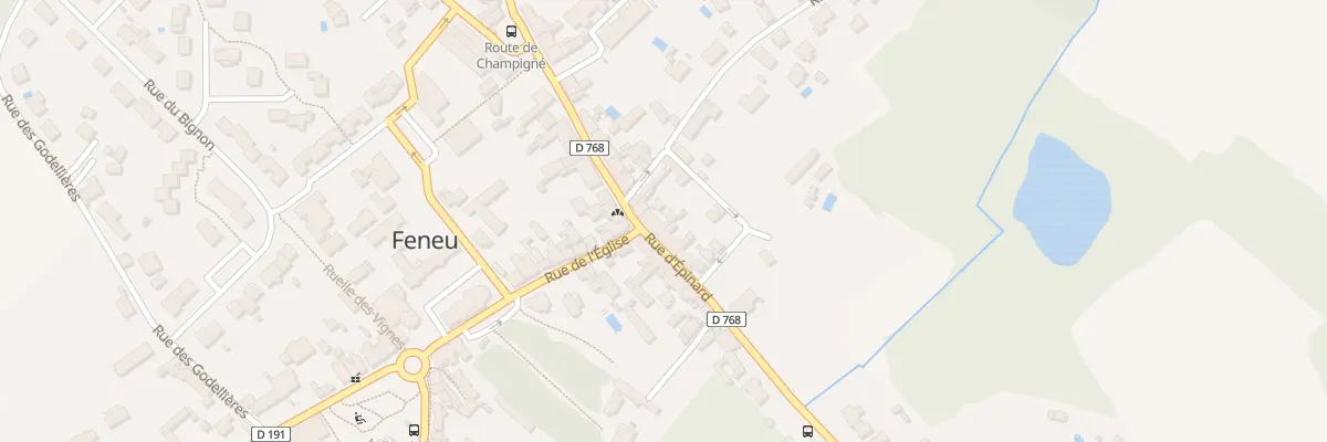 Plan du 2 Rue de Champigné à Feneu