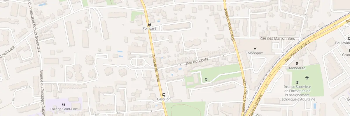 Plan du 10 Rue Bourbaki au Bouscat