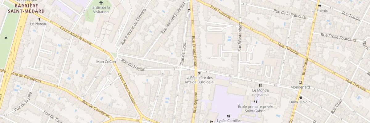 Plan du 133 Rue Mondenard à Bordeaux