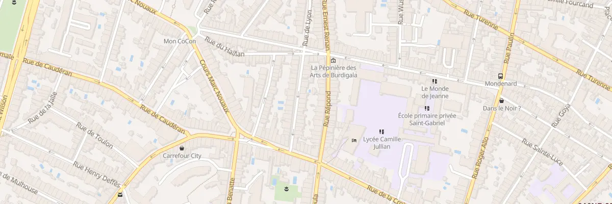 Plan du 20 Rue de Lyon à Bordeaux