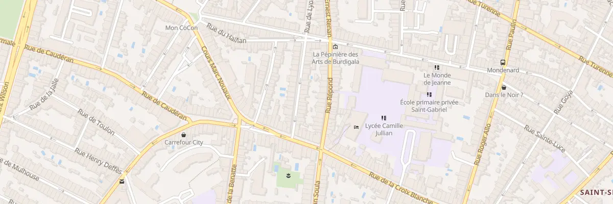 Plan du 16 Rue de Lyon à Bordeaux