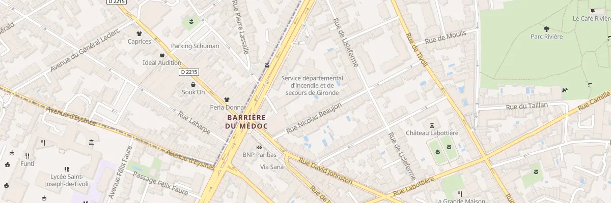 Plan du 18 Rue Nicolas Beaujon à Bordeaux