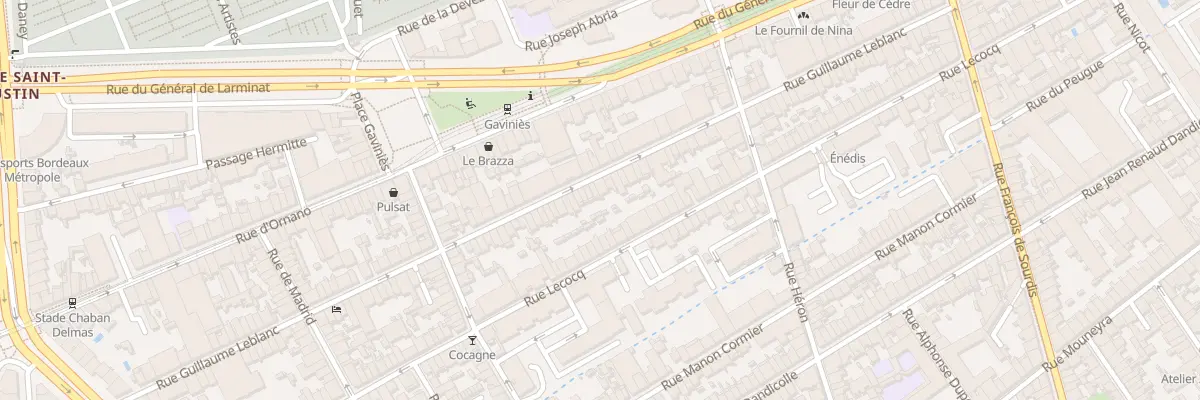 Plan du 90 Rue Guillaume Leblanc à Bordeaux