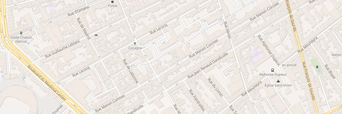 Plan du 105 Rue Manon Cormier à Bordeaux