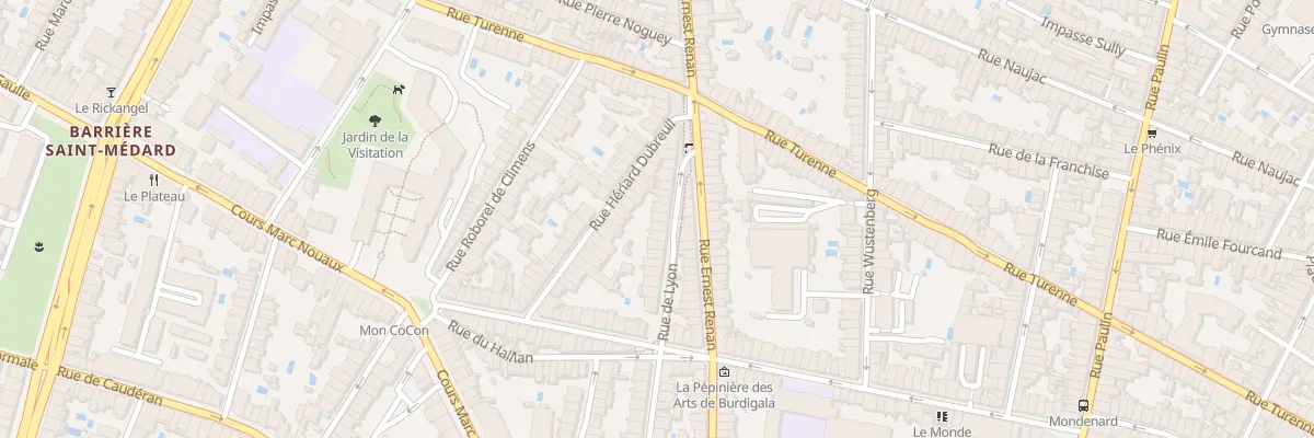 Plan du 57 Rue de Lyon à Bordeaux