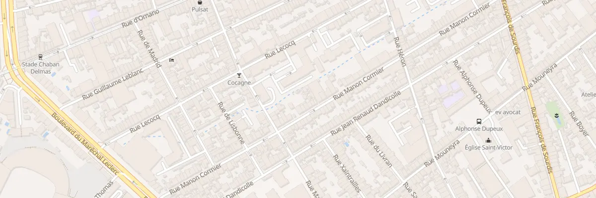 Plan du 107 Rue Manon Cormier à Bordeaux