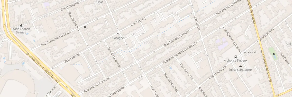 Plan du 109 Rue Manon Cormier à Bordeaux