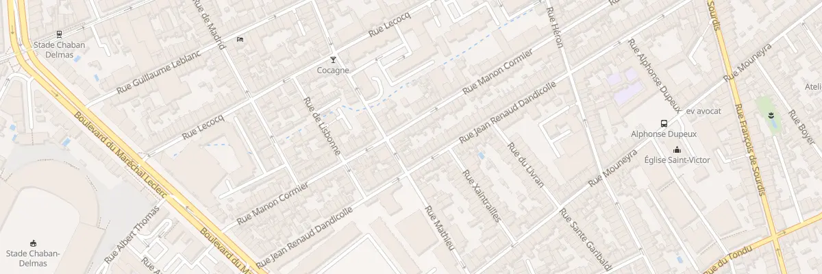 Plan du 116 Rue Manon Cormier à Bordeaux