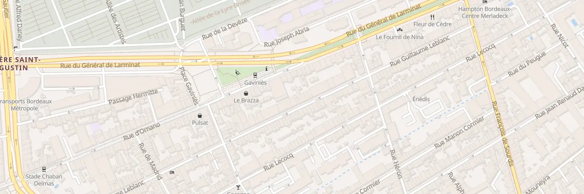 Plan du 77 Rue Guillaume Leblanc à Bordeaux