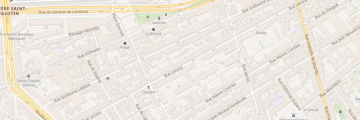 Plan du 209 Rue Lecocq à Bordeaux
