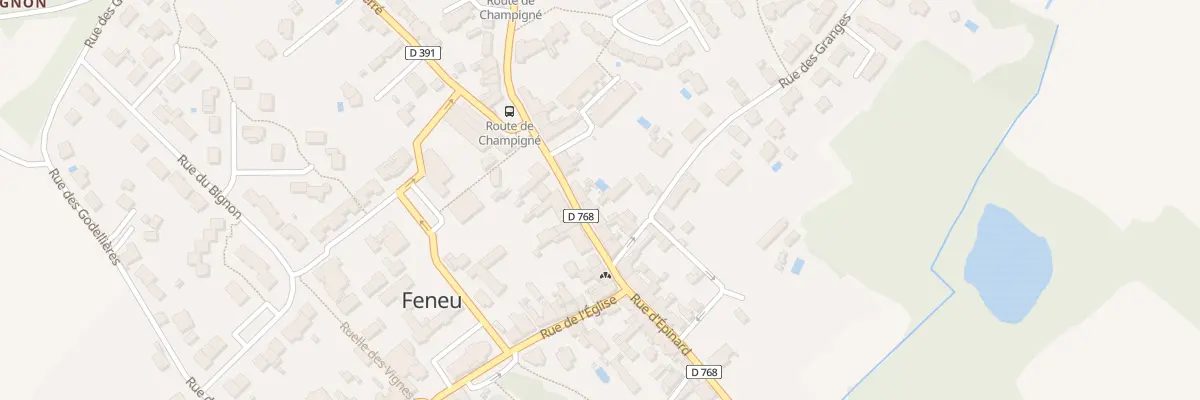 Plan du 16 Rue de Champigné à Feneu